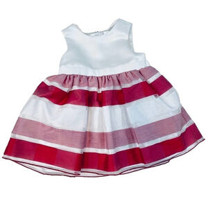 Couture Princess Formal Red White Striped Dress 24 Months Girl